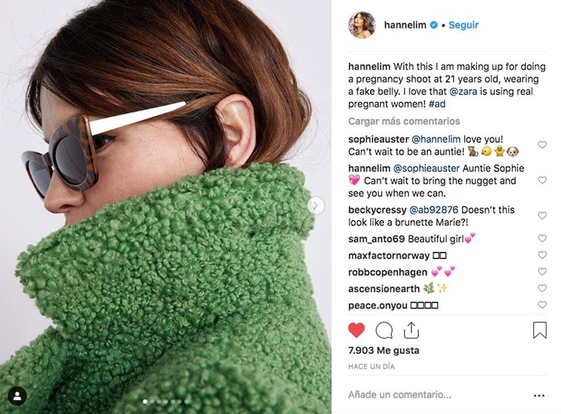 Zara ficha a Hanneli Mustaparta como modelo premamá Zara ficha a Hanneli Mustaparta como modelo premamá