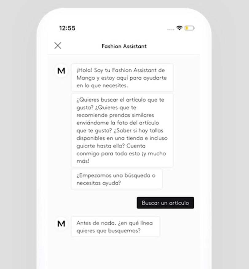 Mango lanza un chat bot con reconocimiento de imagen Mango lanza un chat bot con reconocimiento de imagen